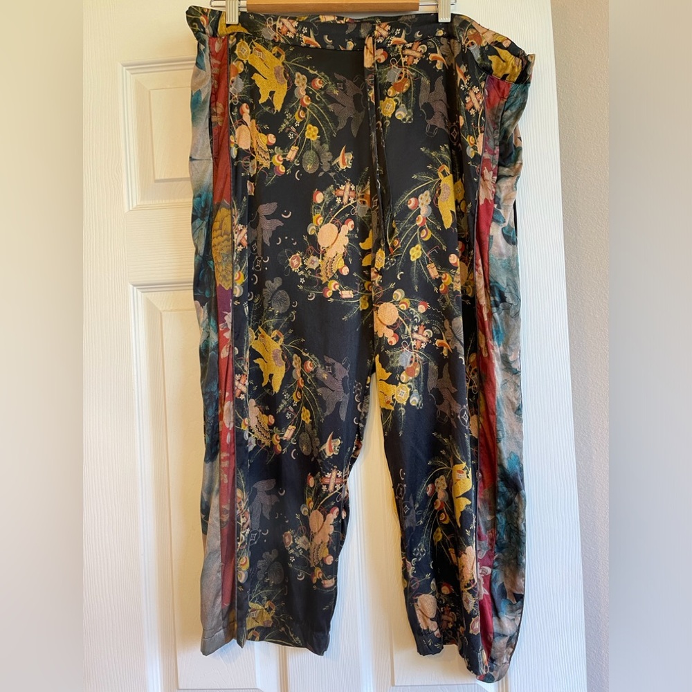 Johnny Was silk crop pants